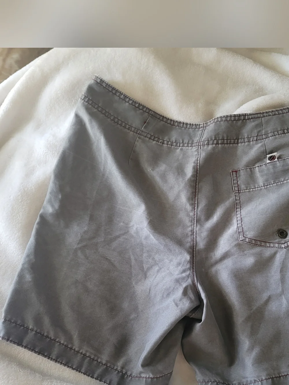 Vintage‎ Hollister Board Shorts Mens Sz Medium Swim Trunks 90s Y2k Gray Maroon